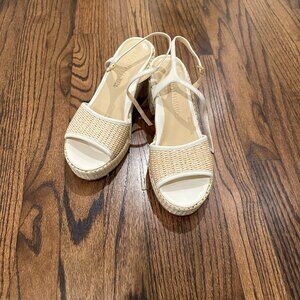 Marion Parke Haven Platform, Light Cream Size 8